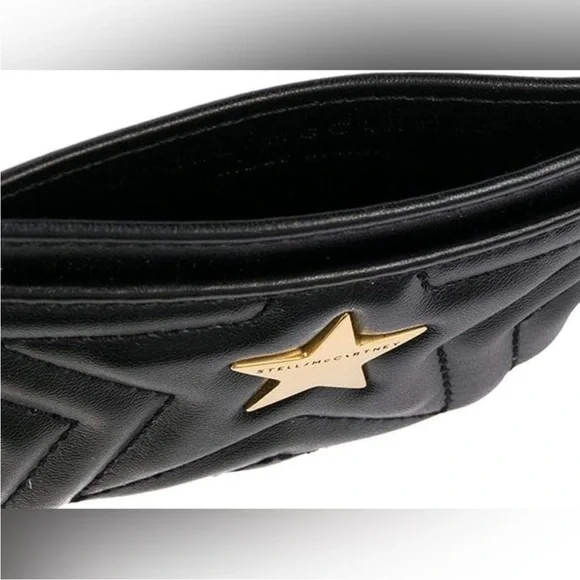 Stella McCartney  Black Card Holder with Gold Star - Picture 3 of 16